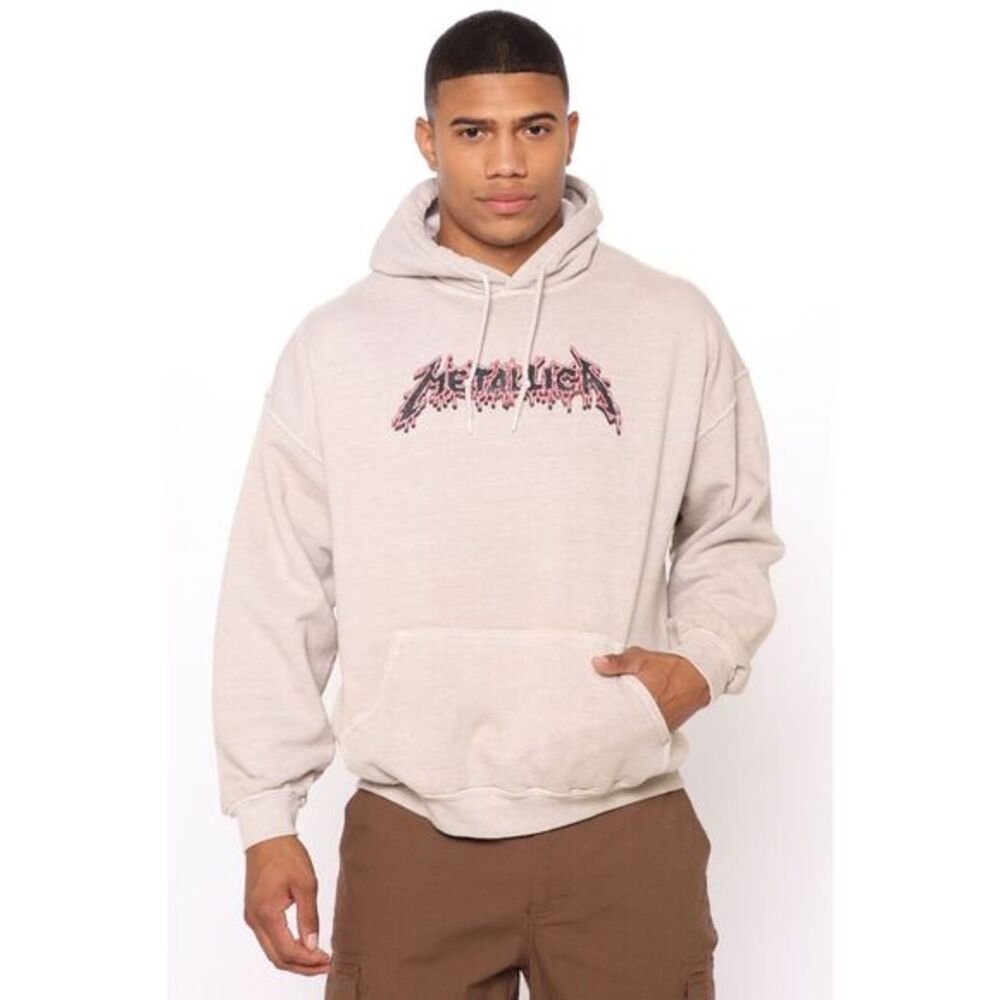 NEW CLASSIC METALLICA MEN'S FASHION‎ NOVA TAN HOODIE SIZE LG